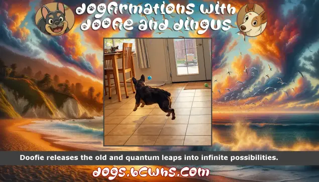 Dogfirmations with Doofie and Dingus: Quantum Leap
 
Doofie releases the old and quantum leaps into infinite possibilities.