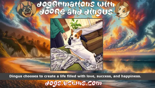 Dogfirmations with Doofie and Dingus: Success
 
Dingus chooses to create a life filled with love, success, and happiness.