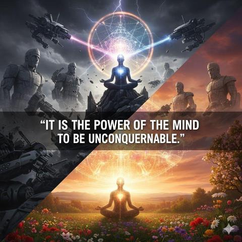 It is the power of the mind to be unconquerable.