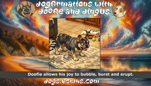 Dogfirmations with Doofie and Dingus: Eruption
Doofie allows his joy to bubble, burst and erupt.