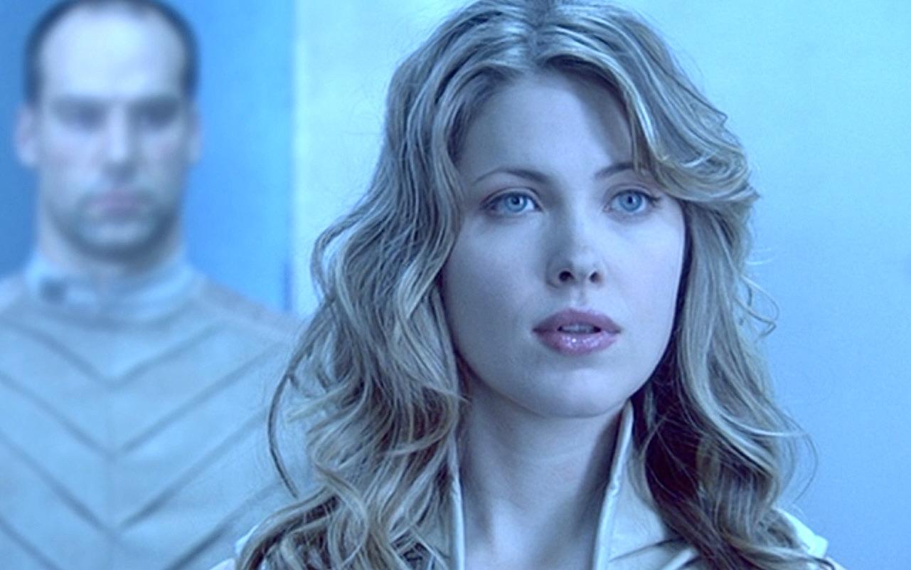 Pascale Hutton as an Ancient First officer