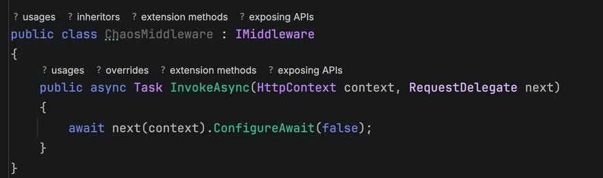 Middleware with ConfigureAwait(false)