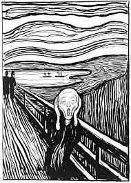 Le cri de Munch , gravure