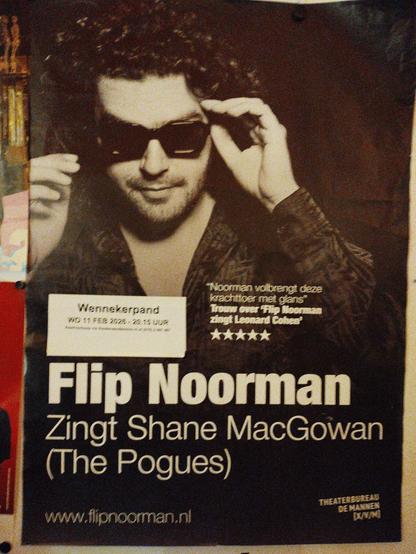 De poster vsn het genoemde concert, met Flip centraal in beeld.