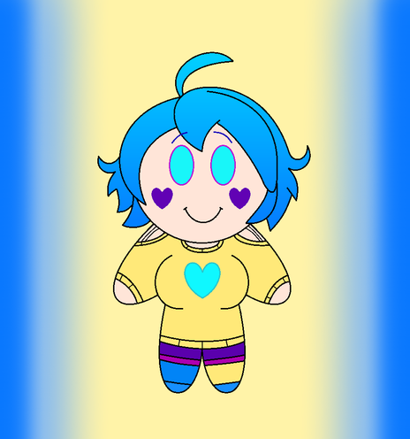 Fanart of a happy Dollip in chibi form