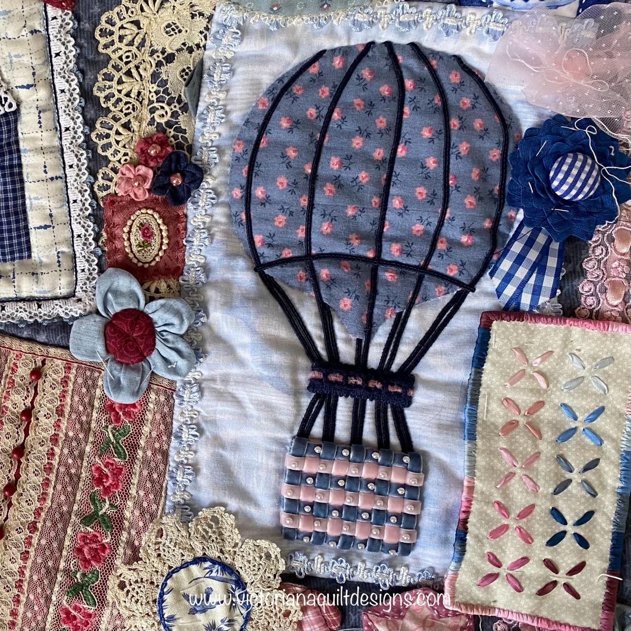 Hot air balloon quilt block.