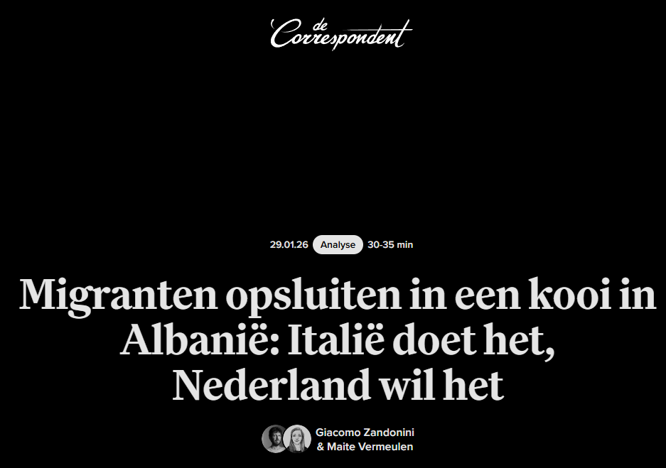 Migranten opsluiten in een kooi in Albanië: Italië doet het, Nederland wil het