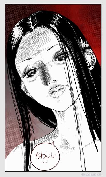 A manga-style portrait of Oko, Akemi’s mother from Vagabond, depicted on a manga page. She looks down at the viewer from above with a calm, maternal gaze. 漫画『バガボンド』に登場する阿きゑの母・お胡(Oko)のマンガ風ポートレート。マンガのページ内に描かれ、上から観る者を見下ろす落ち着いた母性あふれるまなざし。