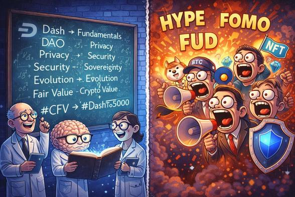 Nel weekend c’è chi urla:
📢 HYPE
📢 FOMO
📢 FUD
📢 “To the moon!!!”
E poi c’è chi studia.
Fondamentali.
DAO.
Privacy.
Sicurezza.
Sovranità.
Evolution.
Fair Value.
La differenza tra rumore e valore
non si misura in decibel…
ma in tempo.
#CFV → #DashTo5000 🚀
Buon weekend a chi costruisce,
non a chi rincorre.
#Dash #BuiltToLast #Crypto #DAO #Privacy #Freedom #Trustless #Sovereignty #Web3 #Fundamentals
https://x.com/ItaliaDash/status/2025115686331097439?s=20