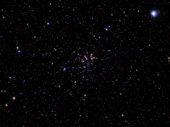 NGC 2360 Caroline's Cluster - telescope processed image. It was discovered by Caroline Herschel in 1783. Her brother William dubbed it "Caroline's Cluster," making it a rare deep-sky object named after a female astronomer.