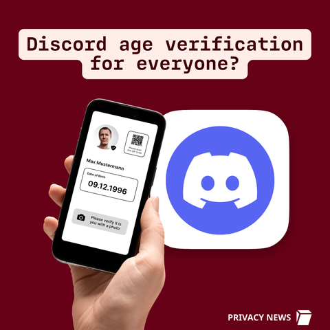 Discord age verification
for everyone?
Image with Discord logo and ID check on phone