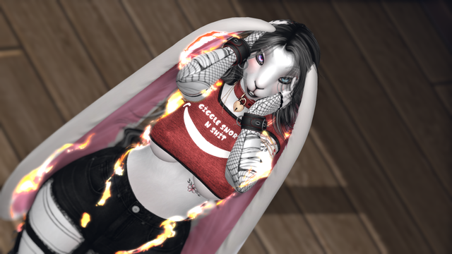 Fire Bunny posing