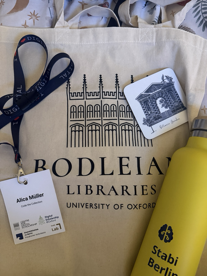Merch from Stabi and Bodleian Libraries.