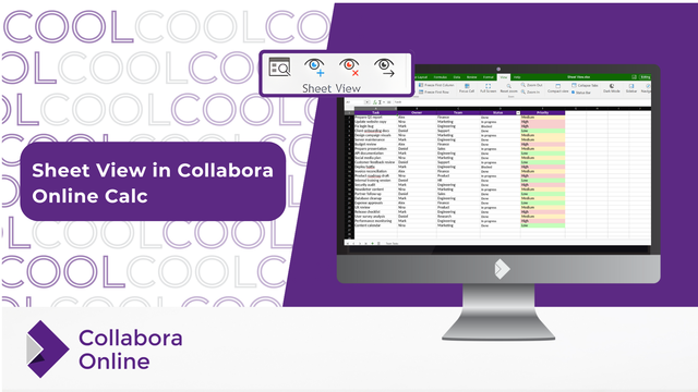 Sheet View in Collabora Online Calc