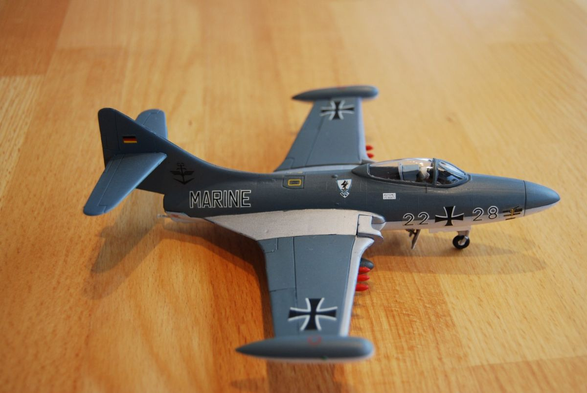 Matchbox Luftwaffe Grumman F9F Panther 1/72 scale model.