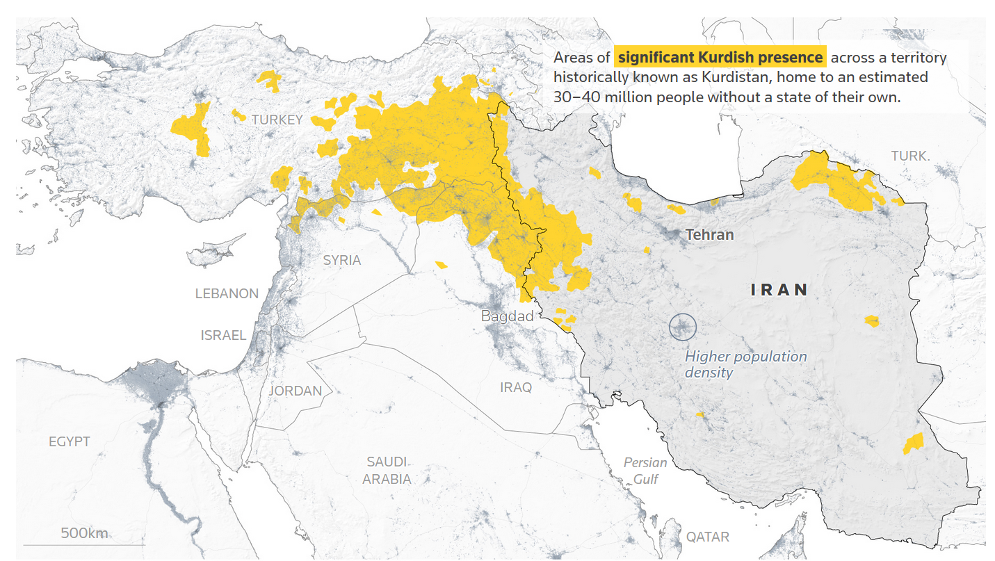 Kurds on Iran's border.