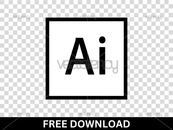 Adobe Illustrator Logo Black and White SVG Free