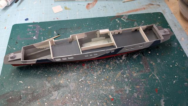 Scratchbuild Amphibian Mobile Base 1 (AMB-1) USS Elsworth 1/700 scale model.