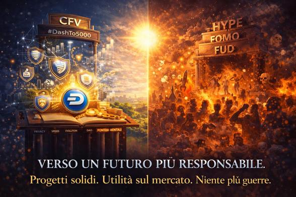 Il mercato crypto è cresciuto sull’hype.
Ma maturerà sui fondamentali.
Quando il valore tornerà a contare davvero,
i progetti nati per essere usati emergeranno naturalmente.
Non è solo tecnologia.
È un cambiamento culturale.
#CFV -> #DashTo5000
#Dash #BuiltToLast #Crypto #DAO #Privacy #Freedom #Trustless #Sovereignty #Web3 #Fundamentals
https://x.com/ItaliaDash/status/2031967532916027815?s=20