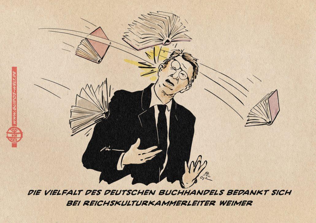 Kulturstaatsminister Weimer füllte sein Amt von Beginn an nicht als Förderer von Kultur als solcher, sondern als deutungshoheitlich kontrollierender Bestimmer von Kultur aus. Die Essenz von Kultur ist deren unbestimmbare Vielfalt, Weimers Essenz ist eher die einer totalitaristische Einheitskultur.