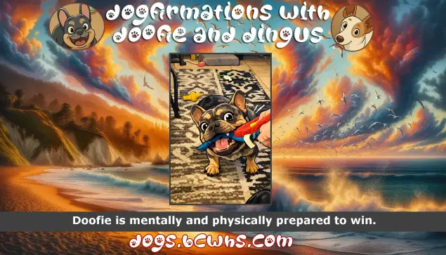 Dogfirmations with Doofie and Dingus: Competition
Doofie is mentally and physically prepared to win.