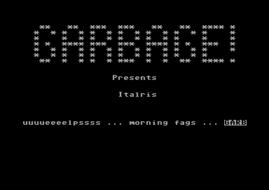 Screenshot of "Italtris" - Crack: Garbage (GRB) - Published by - on Commodore 64 (19xx)