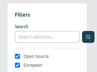 screenshot of filter options