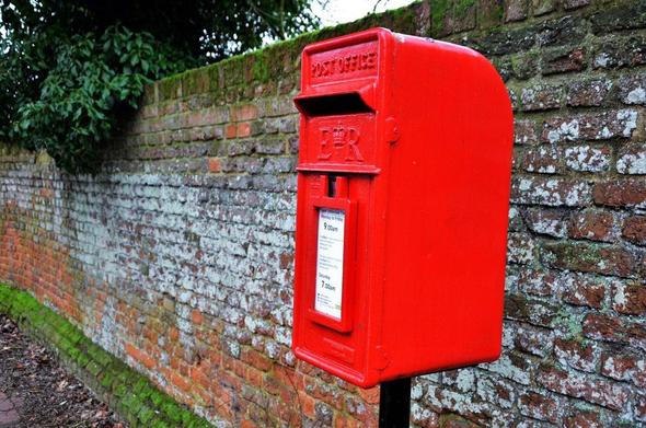 Postbox in Old Basing, Hampshire. PostboxMap.co.uk