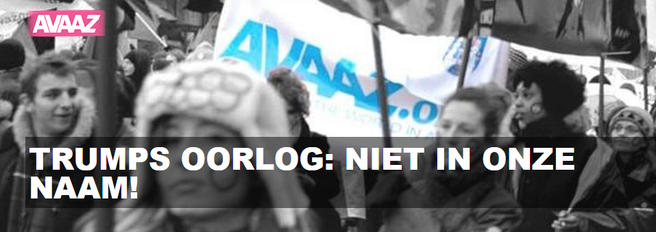 Trumps oorlog: niet in onze naam!