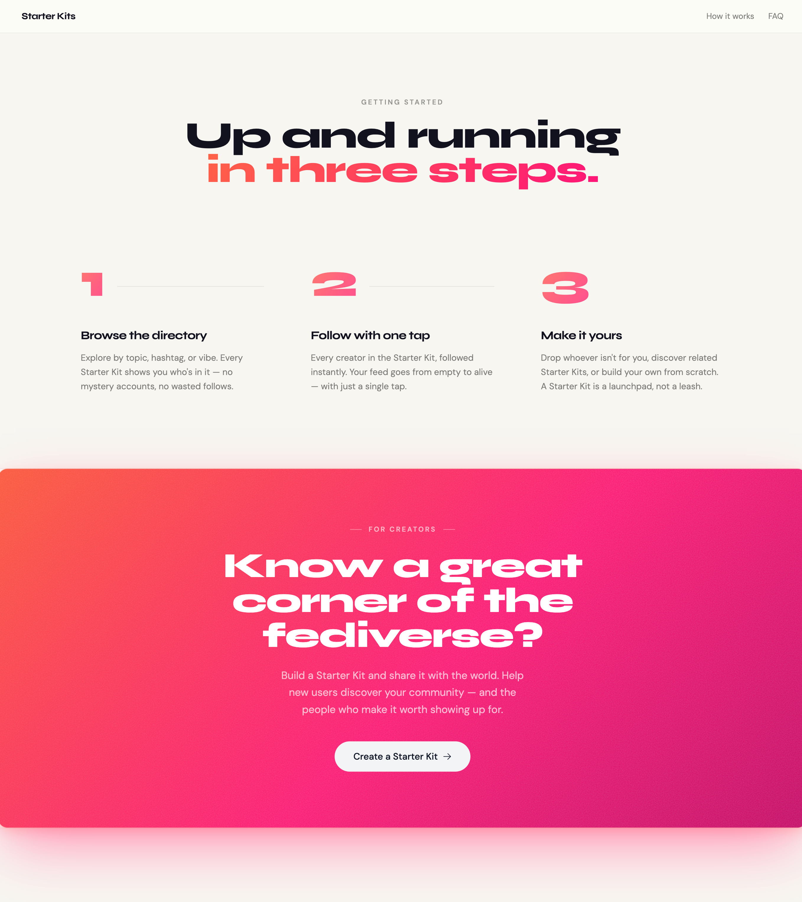 Loops Starter Kits About page