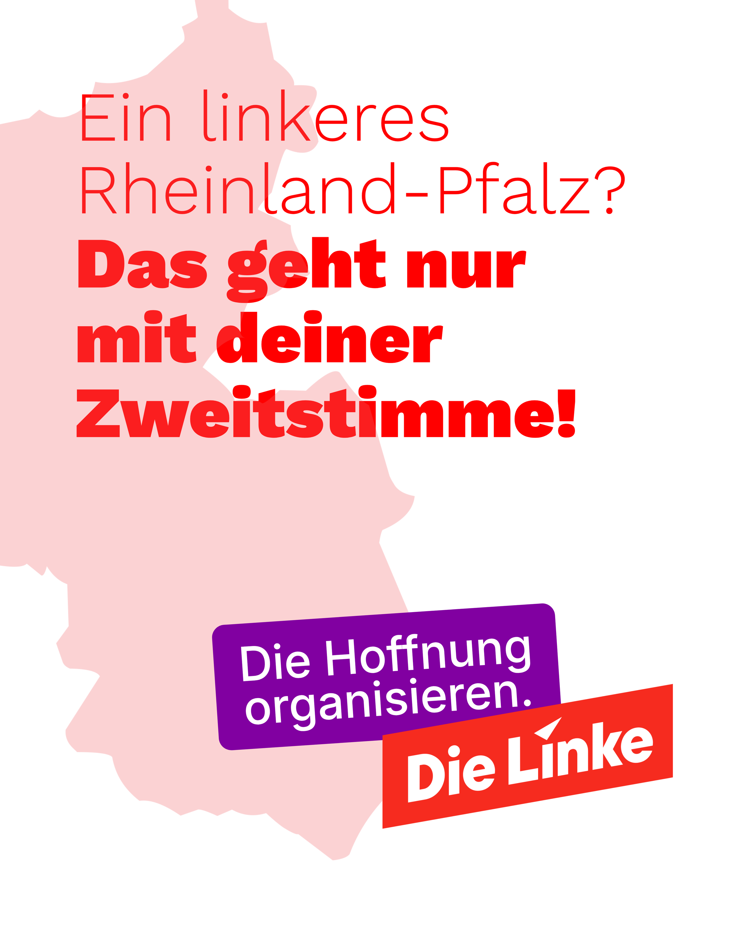 Morgen schon was vor? Wie wärs, die Linke zum ersten Mal in den rheinland-pfälzischen Landtag zu wählen? Bist du dabei? Für bezahlbare Mieten, eine Opposition gegen Rechts und eine soziale Stimme im Parlament. #linke4rlp ❤️🔥