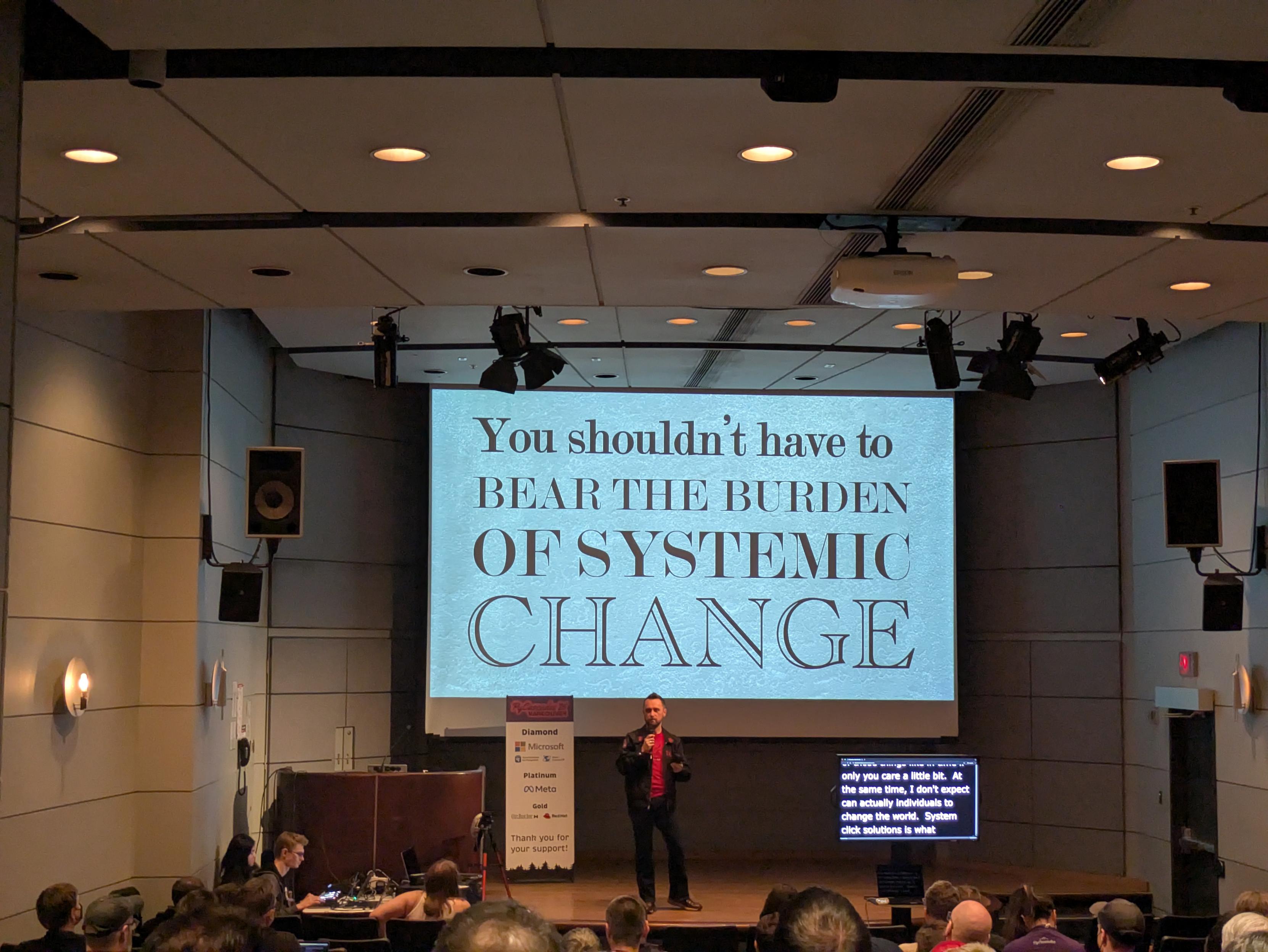You shouldn't have to
Bear the burden
Of systemic
Change