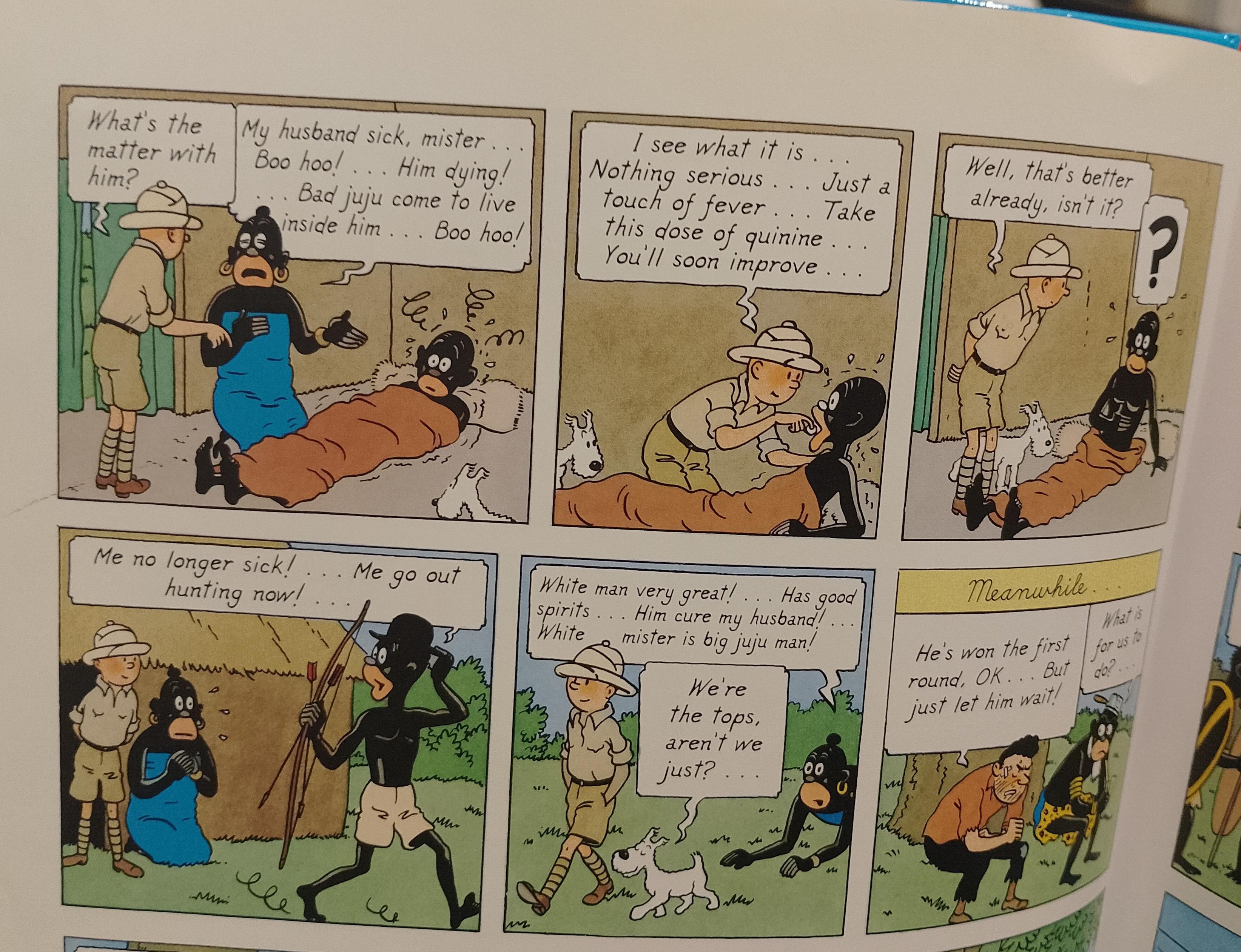 Panels from the comic album