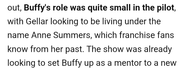 Screenshot of webpage saying Buffy's alias was Anne.