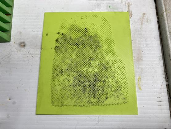 A 3D printed relief printing plate.