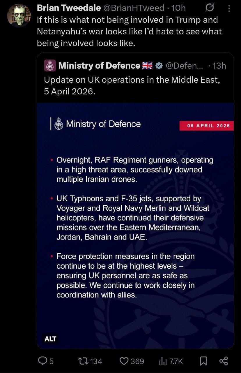 The #UK is beginning to want to rejoin the #EU after #brexit.If they apply to, I really hope there is a popular referendum also on the EU side.I will most definitely vote NO!Involved without being involved. It expresses both its role either in the #IranWar but also their attitude during EU membership.