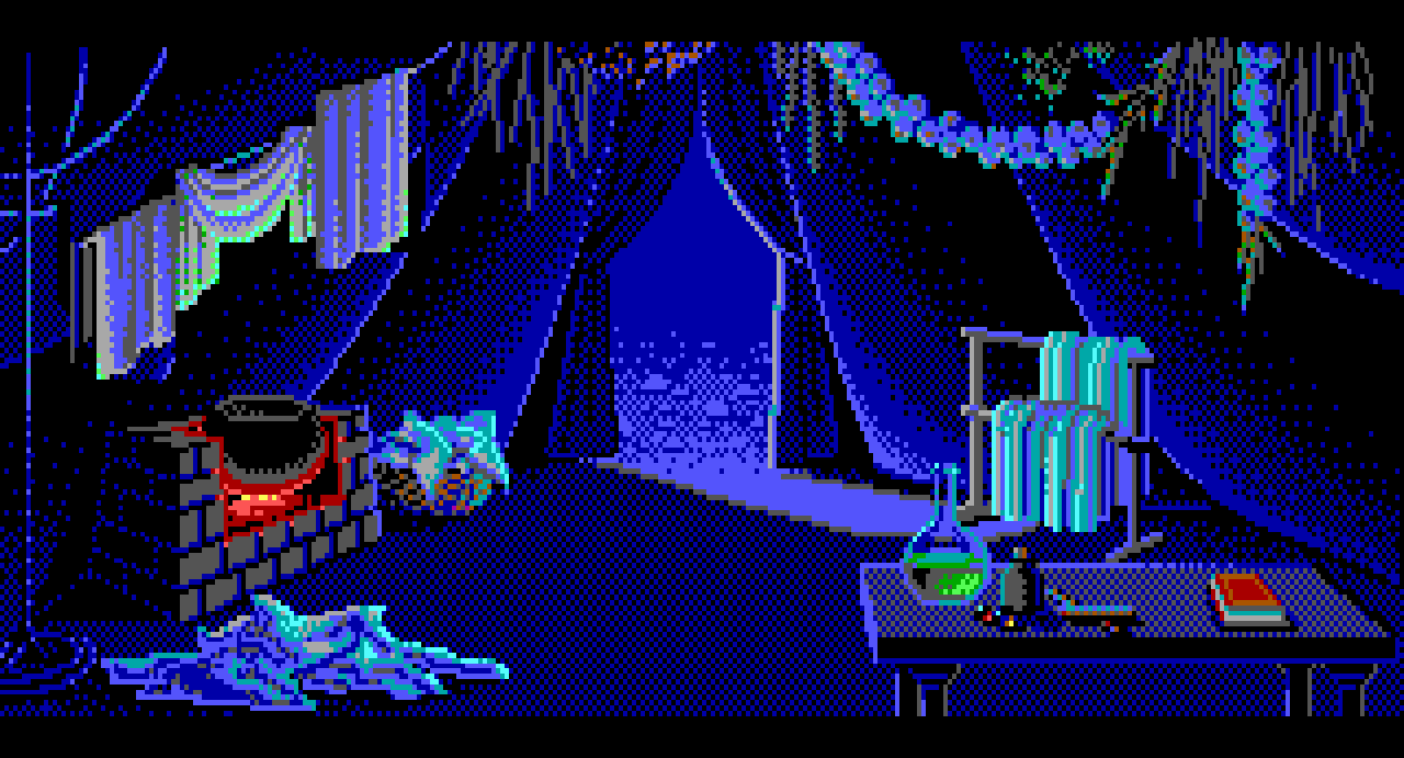 Room 006: Loom Island - Dye Hut Interior