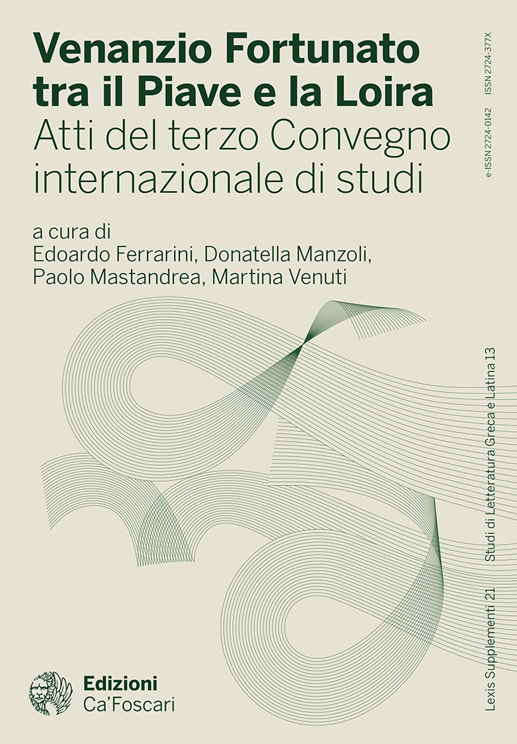 Venanzio Fortunato tra il Piave e la Loira
Atti del terzo Convegno internazionale di studi
a cura di Edoardo Ferrarini, Donatella Manzoli, Paolo Mastandrea, Martina Venuti
Edizioni Ca’ Foscari, 2026