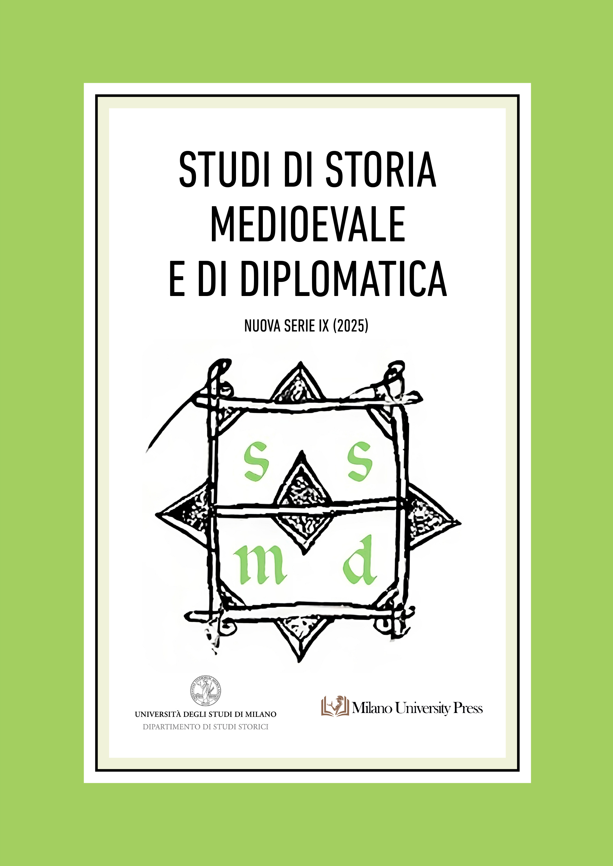 Studi di storia medioevale e di diplomatica 
2025: Nuova Serie, IX
Milano University Press, 2025