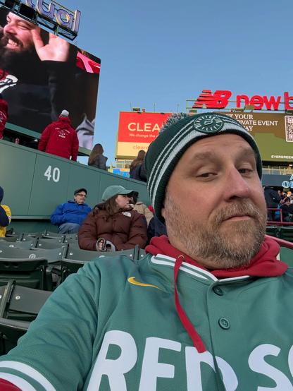 Me in my green City Sox jersey and my Boston fleet hat