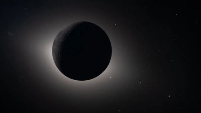 Moon eclipsing the sun, shot from Artemis II.