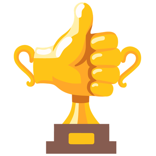 Emoji Kitchen-Sticker der Emojis&nbsp;👍 und&nbsp;🏆