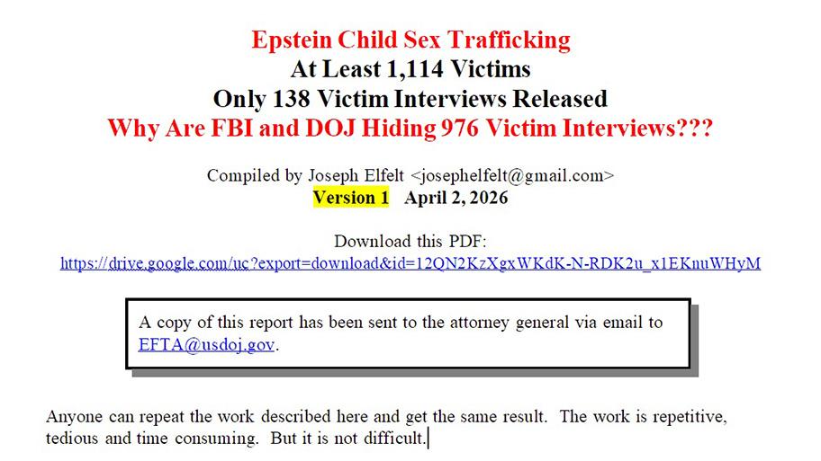 Screenshot of the top of my report