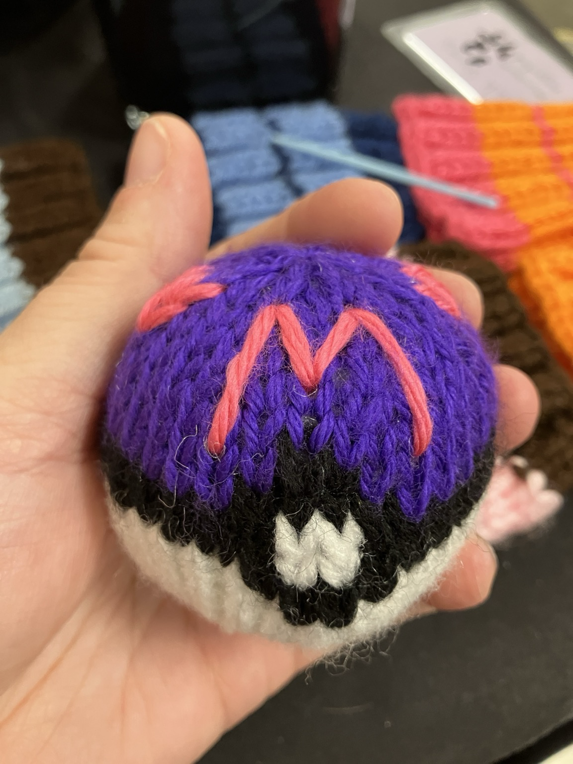 Knit plush master pokeball