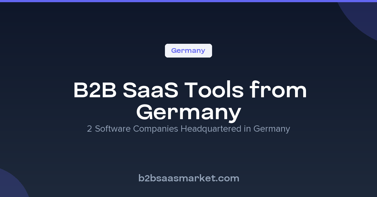 Best B2B SaaS Tools from Germany