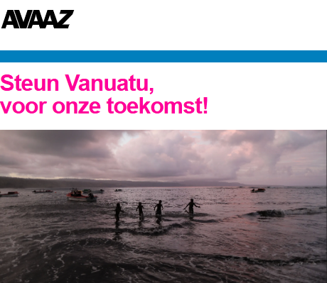 Steun Vanuatu, voor onze toekomst!