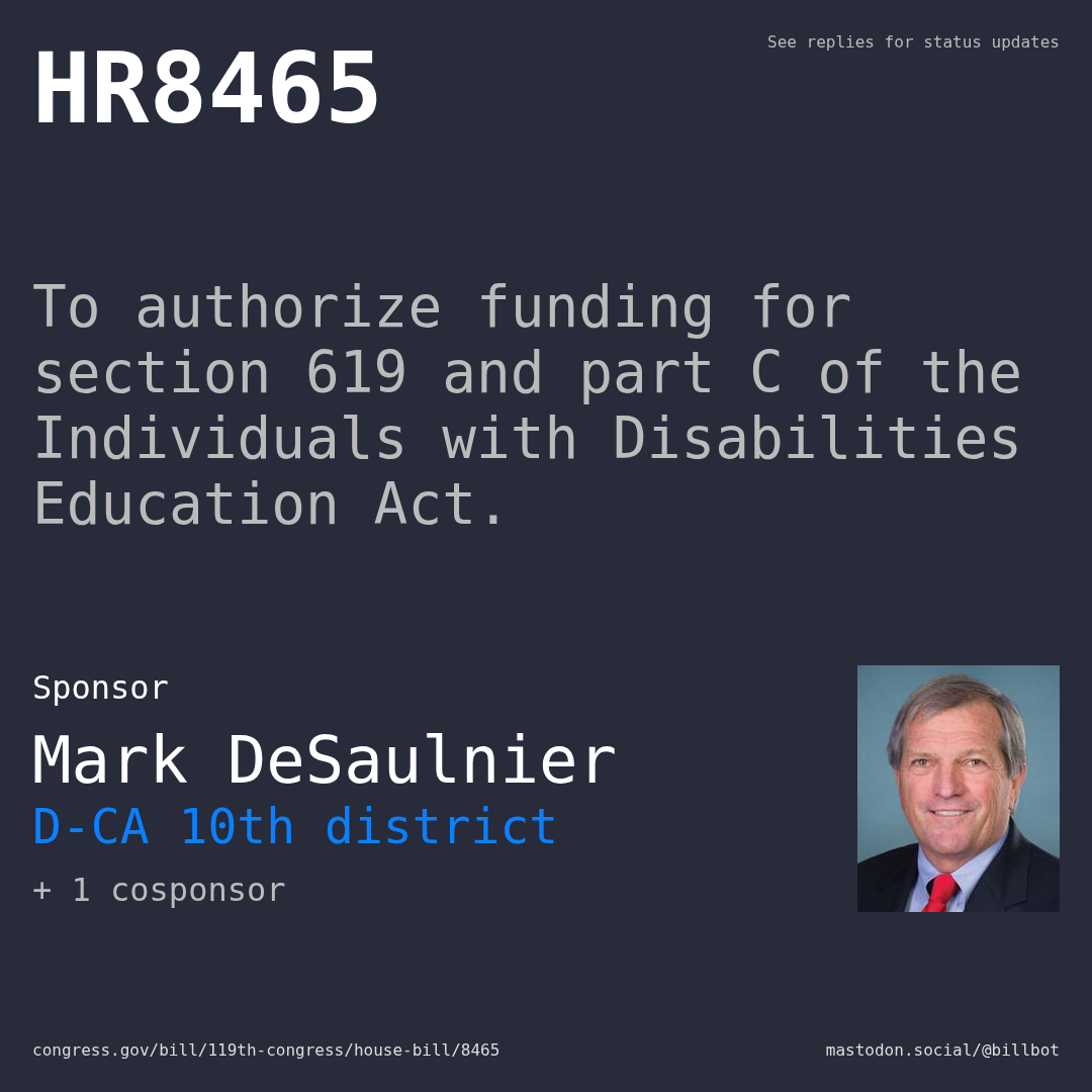 Description of HR8465, and a depiction of its sponsor, Mark DeSaulnier.