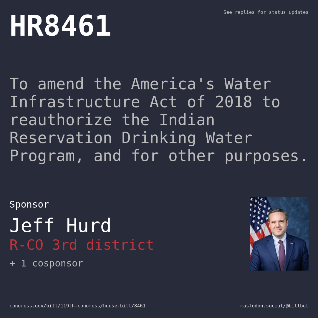 Description of HR8461, and a depiction of its sponsor, Jeff Hurd.