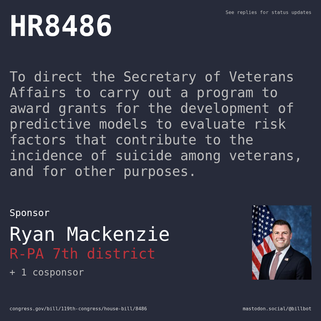Description of HR8486, and a depiction of its sponsor, Ryan Mackenzie.