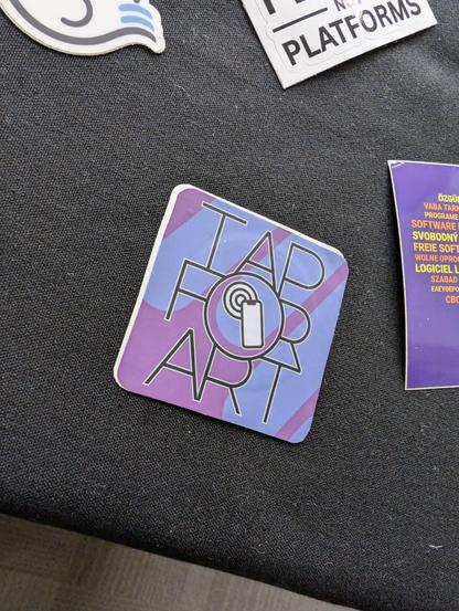A colourful sticker.